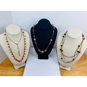 Set of 3 Vintage Bead Necklaces -